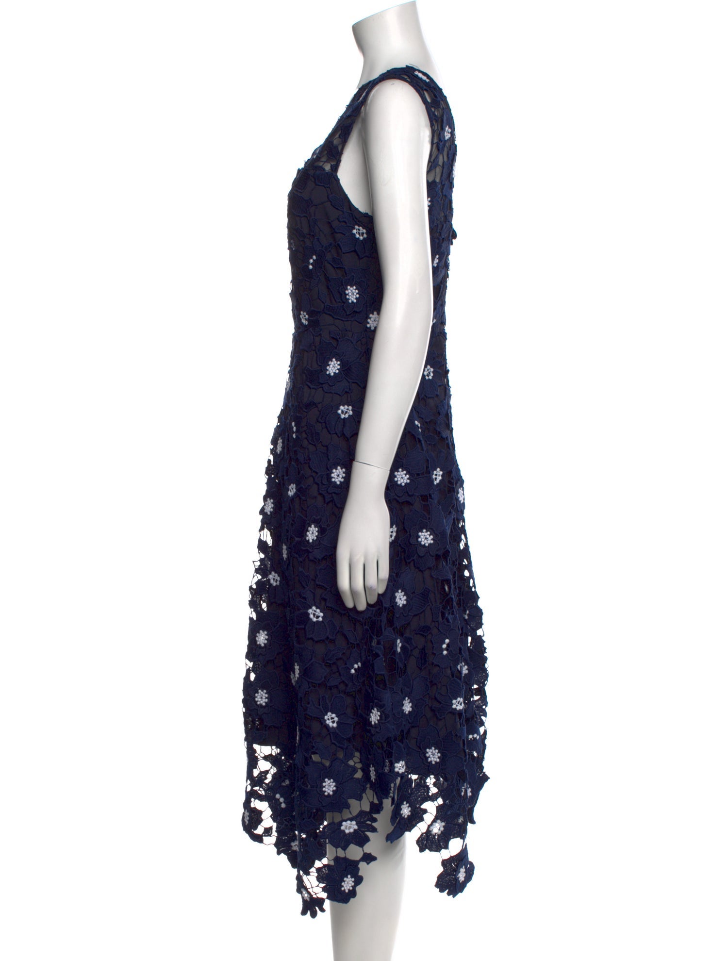 Milly Floral Print Midi Length Dress